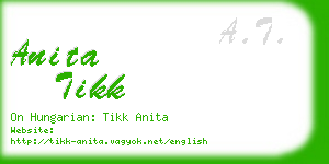 anita tikk business card